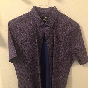 Topman slim fit casual dress shirt (paisley)